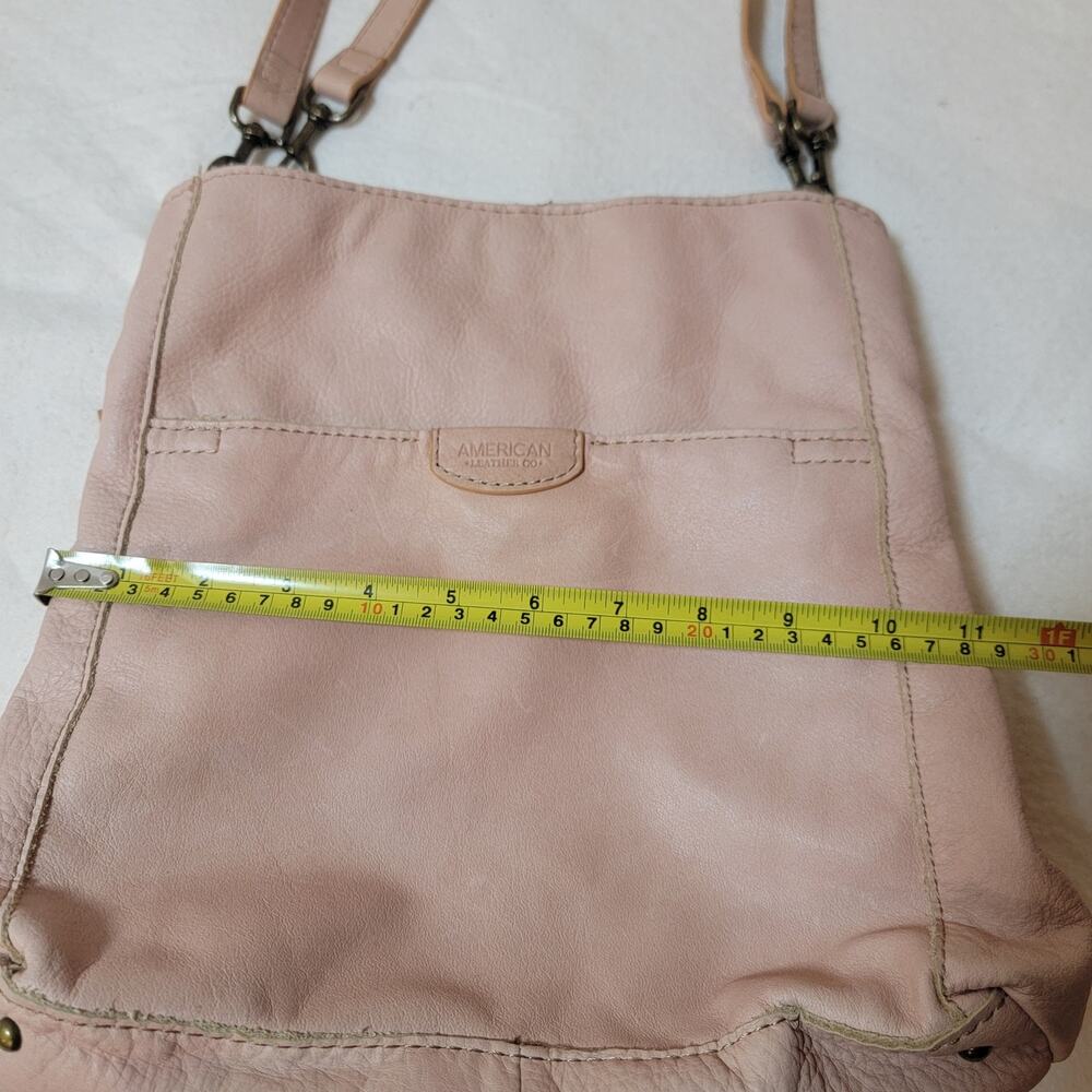 American Leather Co 100% Leather Shoulder Purse Handbag Hobo Austin Triple Entry - Picture 11 of 16